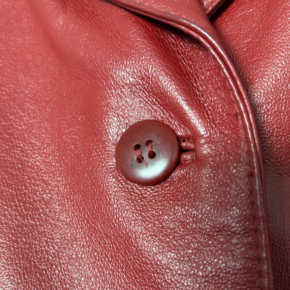 Vintage Red Leather Jacket - Picture 7 of 9
